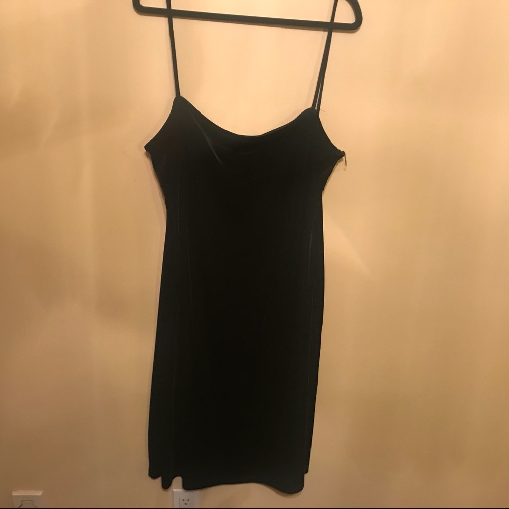 Black velvet dress